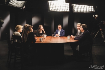 Behind the scenes of The Hollywood Reporter 2017 Oscar Director Roundtable with Angelina Jolie, Patty Jenkins, Greta Gerwig, Guillermo del Toro, Denis Villeneuve and Joe Wright at Line 204 Studios in Los Angeles on Sunday, November 12,, 2017. Photo by Emily Berl